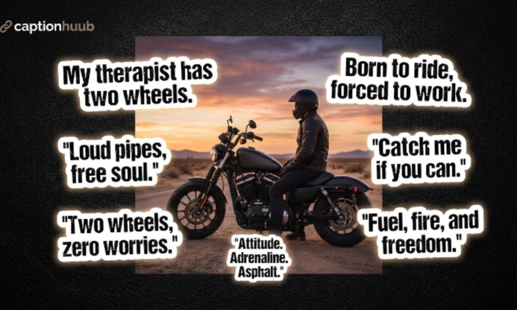 attitude bike captions
