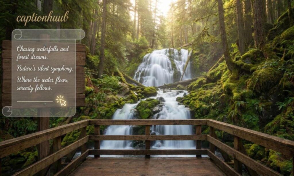 Caption For Waterfalls And Nature