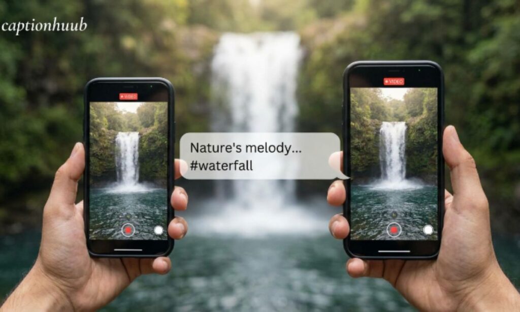 Captions For Waterfall Video