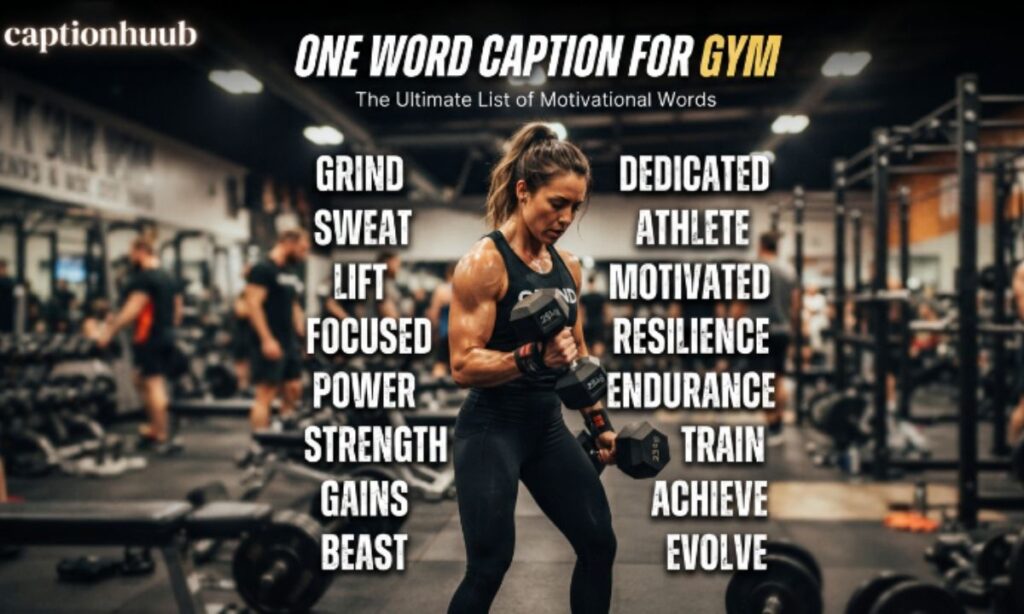 One Word Caption for Gym