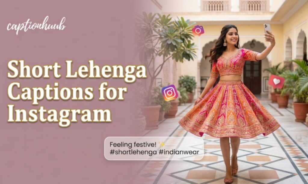 Short Lehenga Captions for Instagram
